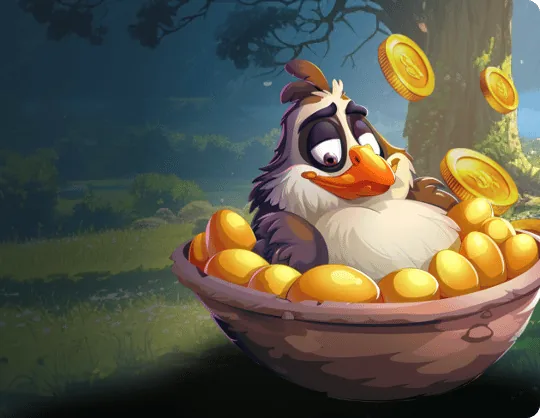 Kokobet limieten: mascotte in een schaal vol gouden munten